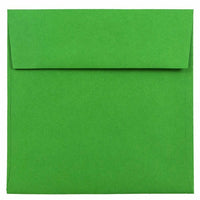 JAM Paper Enveloppes carrées Brite Hue en papier recyclé avec fermeture gommée, 6 x 6 po, vert festif, 1000/paquet-Vert festif