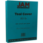 JAM Paper Matte Cardstock, 8.5 x 11, 80lb Teal Blue, 250 Pack (1524384B)-Teal