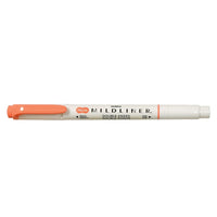 Zebra Mildliner Double-Ended Pen-Style Highlighter - Mild Coral Pink-Double ended: Bullet & Chisel Tip