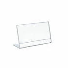Azar Displays Horizontal Slanted L Shape Acrylic Sign Holder, 10 Pack (112719)-Clear Acrylic