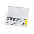 Derwent 12-Colour Paint Pan Set - Tinted Charcoal (2305872)-Dimensions: 3.93" x 5.78" x 0.9"