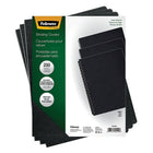 Fellowes Expressions Linen Binding Oversized Covers 8-3/4" x 11-1/4" with rounded corners, Black, 200 pack-Gives a professional look and feel to any document
