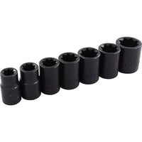 Gray Tools 7 Piece 1/2" Drive 8 Point SAE, Standard Impact Socket Set, 3/8"-3/4"-Contains Sizes: 3/8", 7/16", 1/2", 9/16", 5/8", 11/16", 3/4".