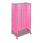 Azar Displays H-Shaped Pegboard Display, 66" x 36", Pink (700432-PNK)-Pink plastic