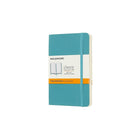 Moleskine Classic Ruled Soft Cover Notebook with Pocket, Blue Reef, 3.5" x 5.5"-192 pages, 3.5" x 5.5" Ivory coloured paper