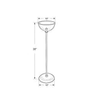 Azar Displays 10" Single Bowl Floor Stand (700952)-Overall height: 38"