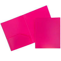 JAM Paper Plastic Heavy Duty Folder, Fuchsia, 12 Pack (383Hfug)-Size: 9" x 12"