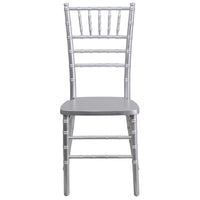 Flash Furniture HERCULES Series Wood Chiavari Chairs - Silver - 2 Pack-Set of 2 Wooden Chiavari Chairs