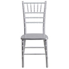 Flash Furniture - chaises Chiavari de la série HERCULES en bois argenté-Ensemble de 2 chaises Chiavari en bois