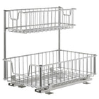TRINITY Sliding Undersink Organizer, Chrome (TBFC-2204)-Top basket is reversible to fit your undersink needs