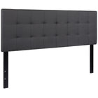 Flash Furniture Bedford Tufted Upholstered Queen Size Headboard - Dark Grey Fabric-Panel Headboard