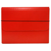 JAM Paper Heavy Duty Chipboard Portfolios With Elastic Closure, 10 x 13.25 x 1.25, Red, 2 Pack (2154512318g)-Red