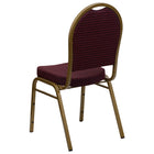 Flash Furniture HERCULES Series Dome Back Stacking Banquet Chairs with Burgundy Patterned Fabric & Gold Frame - 4 Pack-Burgundy Diamond Patterned Fabric Upholstery