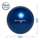 Bouncyband Balance Ball, 55cm, Blue-Builds core strength and a healthy posture