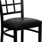 Flash Furniture HERCULES Series Black Window Back Metal Restaurant Chair - Black Vinyl Seat-CA117 Fire Retardant Foam