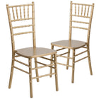 Flash Furniture HERCULES Series Wood Chiavari Chairs - Gold - 2 Pack-1100 lb. Static Weight Capacity