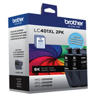 Brother Genuine LC401XL2PKS High-Yield Black Ink Cartridge - 2 Pack-Brother Genuine ink produces crisp black output and sharp images that withstand the test of time