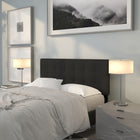 Flash Furniture - Tête de lit Bedford double touffetée et rembourrée en tissu noir-Taille de la tête de lit: 56,75 larg. x 2,5 prof. x 22 haut. (po)