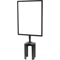 SCN Industrial Tensabarrier Sign Frame With Adapter-Description - Sign Frame & Adapter 7 "W x 11 "H