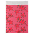 JAM Paper Foil Envelopes with Peal and Seal Closure, 9" x 12", Red with Holly, 100 Pack-Opening: open end