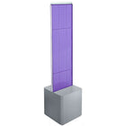Azar Displays 2-Sided Pegboard Floor Display, Studio Base, Purple (700729-PUR)-Pegboard display fixture