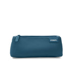 Poppin Pencil Pouch - Slate Blue-Interior is fully lined in cotton for a contrasting pop of color