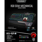 Marvo Tech KG929 Semi Mechanical Gaming Keyboard, Red-12 mechanical keys