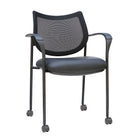 TygerClaw Mesh Mid Back, Fabric Seat Chair (TYFC2321)-Black superior PolyPropylene(PP) armrest for arm positioning
