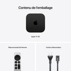 Apple - TV 4K, puce A15 Bionic, Wi-Fi + Ethernet, 128 Go, Noir-Films et series de l'heure, sports et tele en direct reunis au même endroit