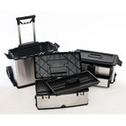 TRINITY 3-in-1 Suitcase Tool Box (THL-SB4P32)-Wide, heavy duty rubber wheels for maximum mobility