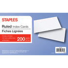 Staples White Ruled Index Cards - 5" x 8"-Durable and economical