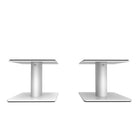 Kanto SP6HDW 6" Tall Universal Desktop Speaker Stands with Cable Management - White-Heavy steel construction and closed cell foam padding absorbs as much resonance as possible.
