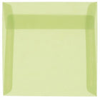 JAM Paper 6 x 6 Square Envelopes, Leaf Green Translucent Vellum, 250 Pack (PACV513H)-Leaf green translucent envelope