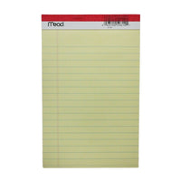 Mead Standard Pad, 5" x 8", Yellow, 24 Pack (MEA59614)-3/8" Ruled