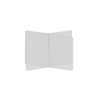 Mark Maker 4 Way Table Divider - 30" L x 30" W x 23.5" H - 1/4" clear acrylic - no pass throughs-Social distancing for up to 4 people