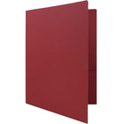 JAM Paper Premium Paper Cardstock Two Pocket Presentation Folders, Dark Red, 12 Pack (2166613305dg)-Finish: texture