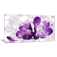 Designart Blooming Purple Flower Canvas Art Print, 40" x 20", (PT3421-40-20)-Print