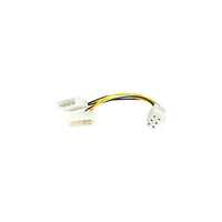 StarTech 6In Lp4 To 6 Pin Pci Express Video Card Power Cable Adapter-Connector on First End: 2 x 4-pin LP4 Male