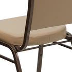 Flash Furniture HERCULES Series Crown Back Stacking Banquet Chairs with Tan Vinyl & Copper Vein Frame - 4 Pack-Upholstered Back and Seat