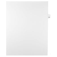 Mark Maker Legal Exhibit Index Tab White Single Tabs, 1/25th Cut, Letter Size, No Holes, Number 157, 25 Pack-White Single Tabs, 1/25th Cut