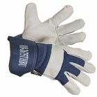 Forcefield Cowhide Split Leather Winter Lined Gloves - One Size - Blue Back-General purpose, Fitter's, Cowhide, Polyester