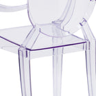 Flash Furniture Ghost Chair with Arms - Transparent Crystal-Contoured Seat