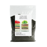 Sandtastik Floral Coloured Sand, 5 lb (2.3 kg) Bag, Black-Coarse grain with natural sparkle throughout