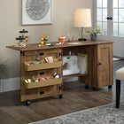 Sauder Select Craft Cart - Vintage Oak (426138)-28.504 H x 40.079 W x 19.449 D in