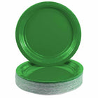 JAM Paper Round Paper Party Plates - Small - 7 Inch - Green - 50 Pack-Size: Small Round (7 Inch Diameter) | Perfect size for appetizers and dessert.