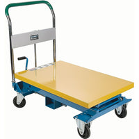Dandy Lift, Platform Raised", 49 4/5, Lift, Platform L"  X   W", 35 4/5  X  23 3/5-Platform Lowered" - 13 3/5