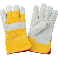 Zenith Safety Fitters Gloves, 2X-Large, Split Cowhide Palm, Foam Fleece Inner Lining - 12 Pack-Cuff Material: Rubberized