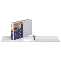 QuickFit Deluxe Heavy-Duty Spreadsheet View Binder (8.5" x 11") - 1.5" Round Rings, White-It's quick & easy to customize with one sheet of paper