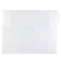 JAM Paper Plastic Portfolio with Tuck Flap Closure, 8.5 x 6.5 x 0.25, Clear Frost, 4 Pack (3788g)-Clear frost