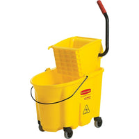 Rubbermaid WaveBrake Mop Bucket/Wringer-With non-marking, easy-roll casters